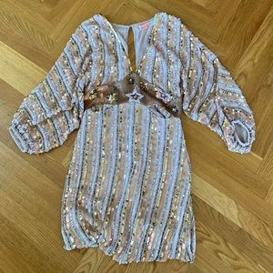 Free People Sparkly Star Dress with Sequins